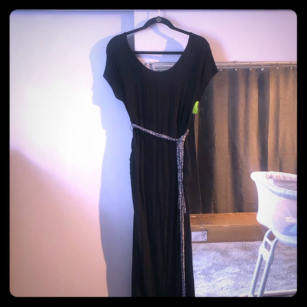 Black Maternity Maxi Dress
